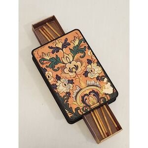 Vintage Norwegian Double Matchbox Holder Wood Strike Box Norway **FLAW** 4.5"x3"